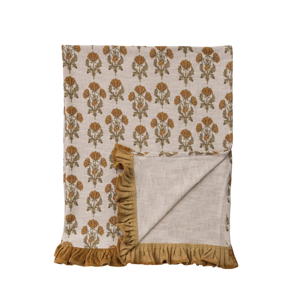 Cotton Slub Printed Throw
