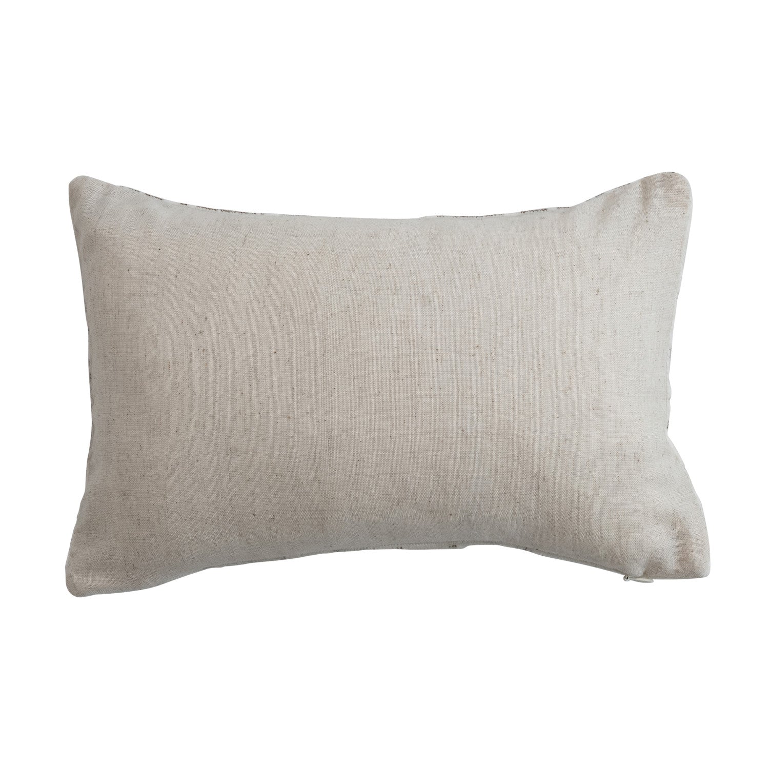 Velvet Embroidered Lumbar Pillow