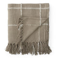 Beige & Ivory Plaid Throw
