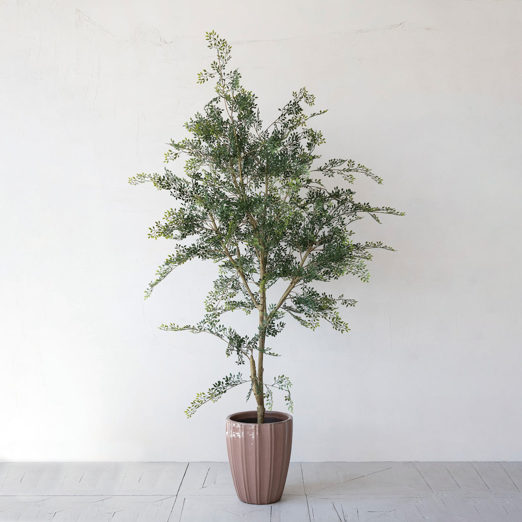 Faux Tree in Plastic Pot