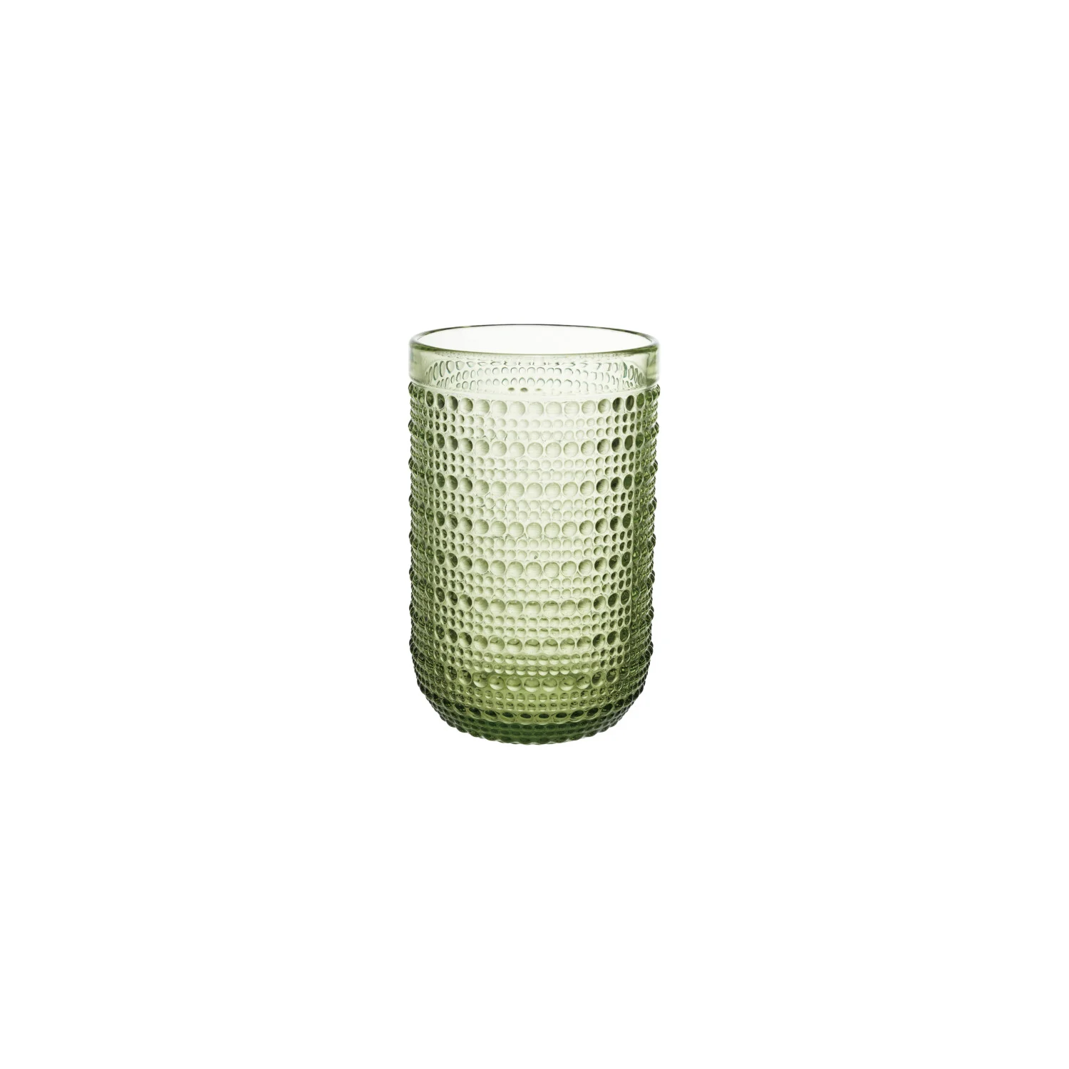 12oz Green Drinking Glass