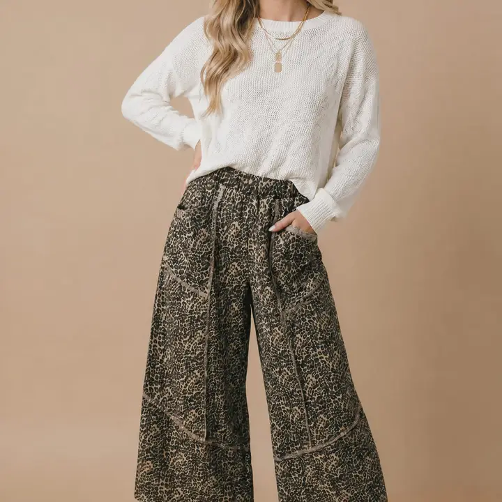 Leopard French Terry Pants