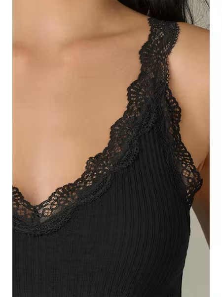 Aubrey Knit Tank Lace Detail
