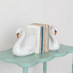 Set of 2 Swan Shaped Bookends