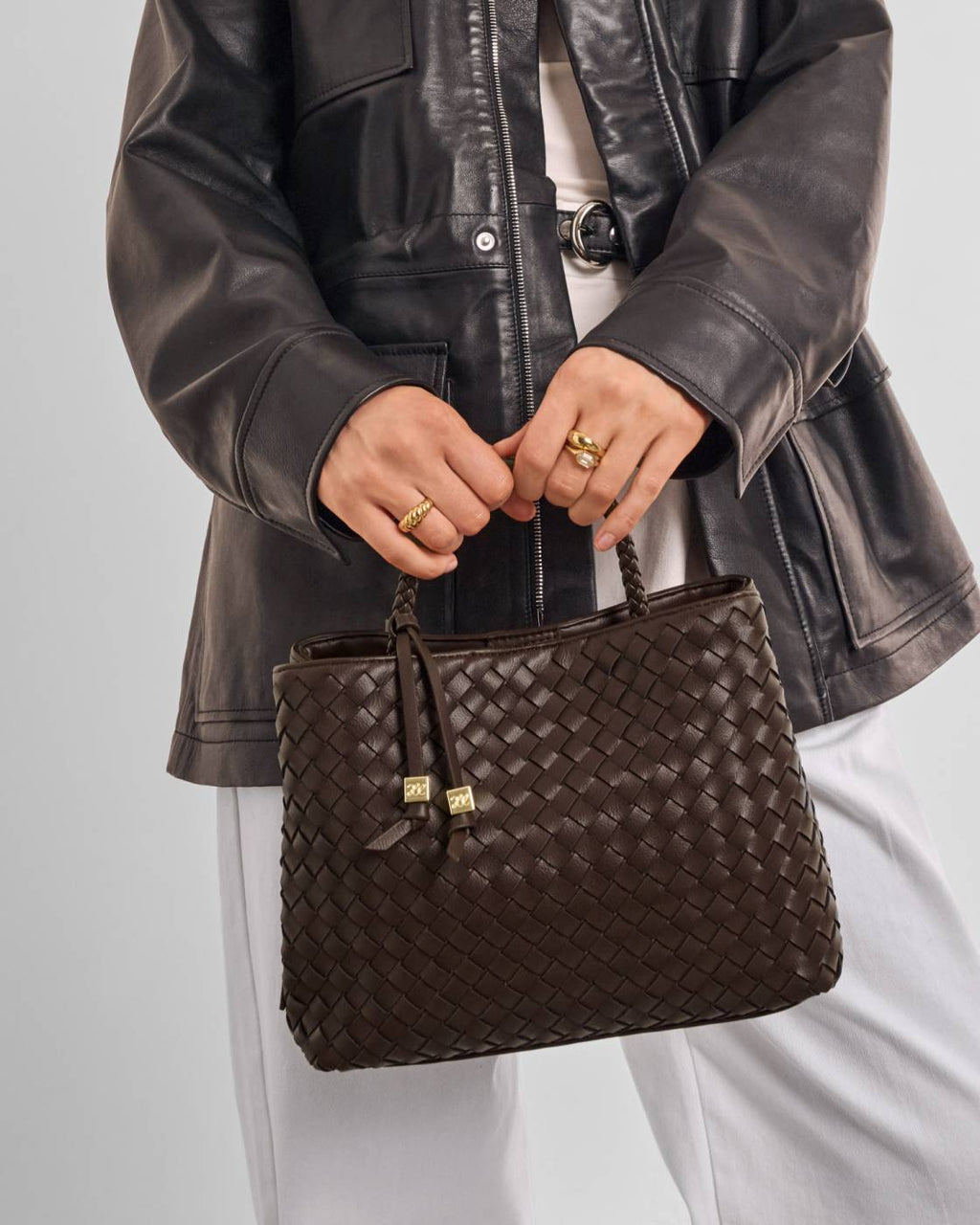 KL Choc Nova Woven Top HDL Bag