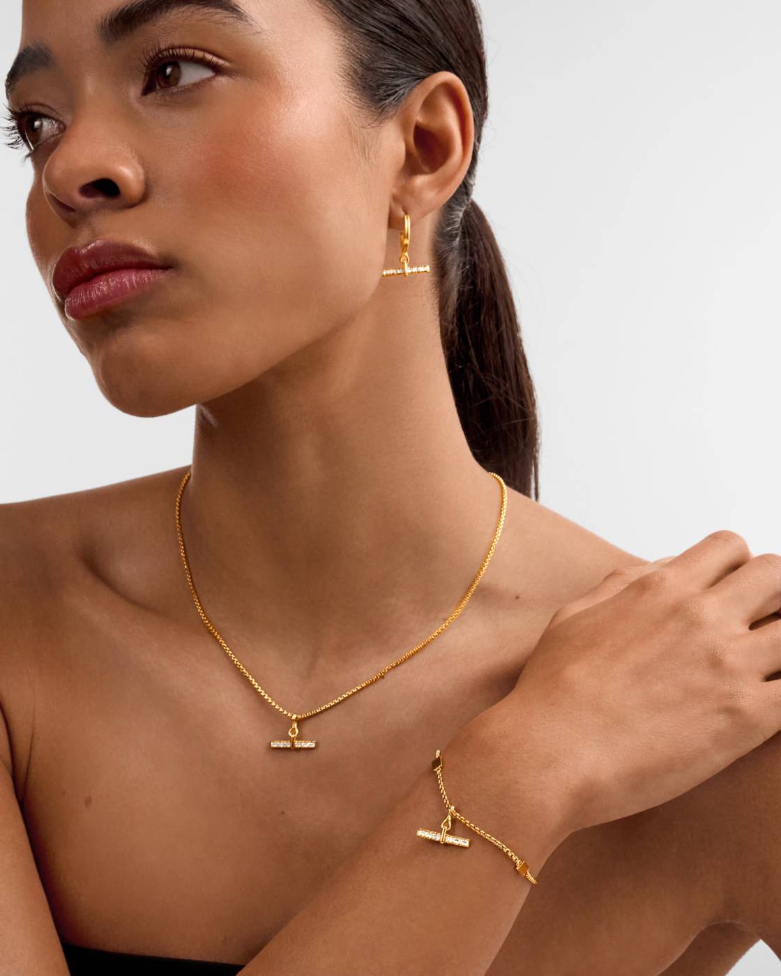 KL Lustre T-Bar Necklace