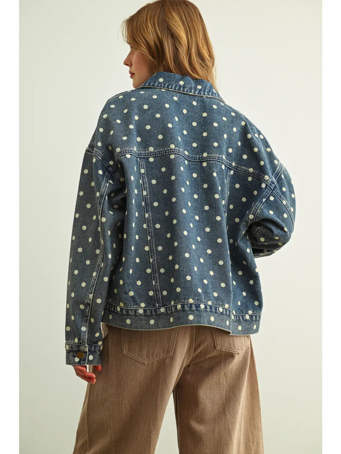 April Denim Polka Dot Jacket