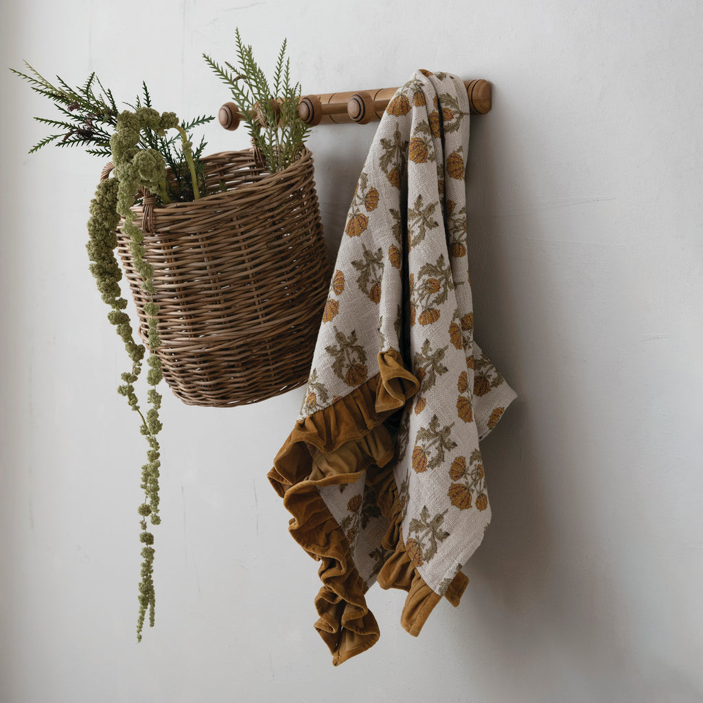 Cotton Slub Printed Throw
