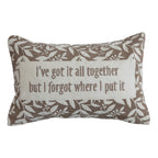 Velvet Embroidered Lumbar Pillow