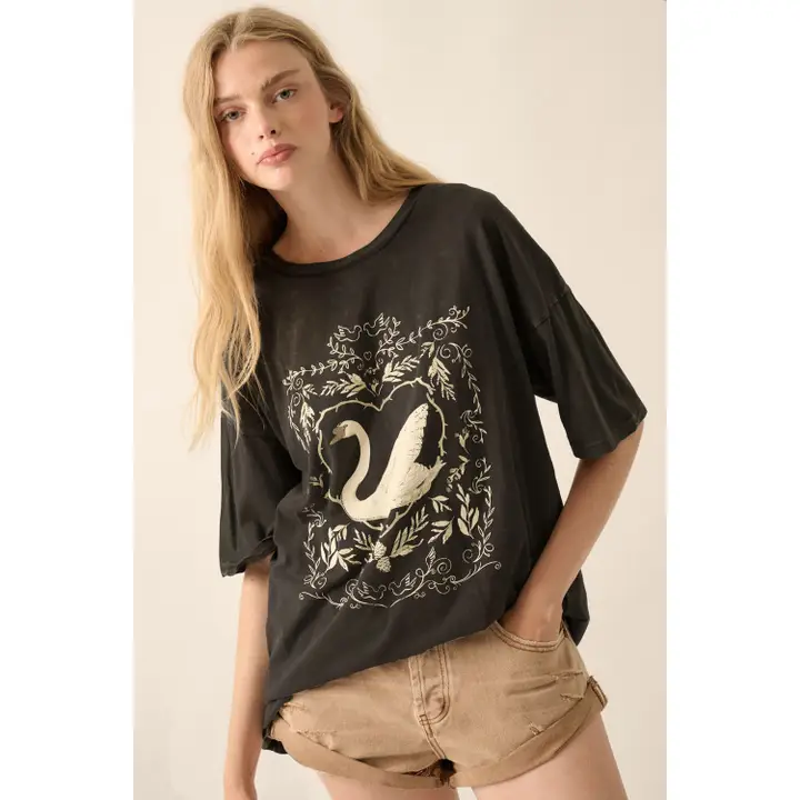 Swan Oversize Tee Vintage Wash