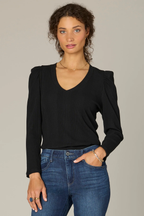 Linda Puff Shoulder Knit Top*