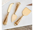 W1 3 Piece Weave Handle Cheese Knife Set*