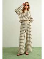 Lindsay Stripe Relaxed Sweater Pants
