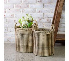 W1 17.5" Wicker Basket With Handles*