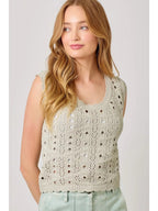 M 61122 Stone Sweater Sleeveless - Regular