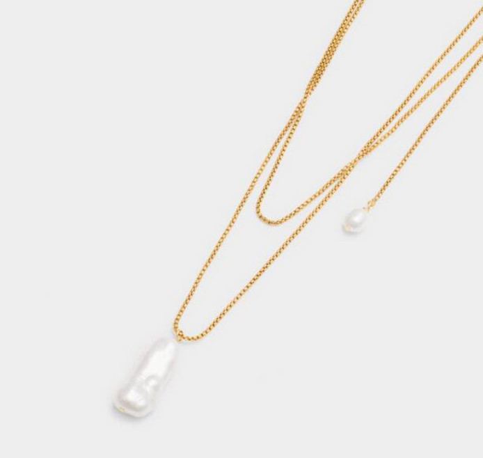 Katie Loxton KLJ6353 Pearl Lustre Lariat Necklace - Regular