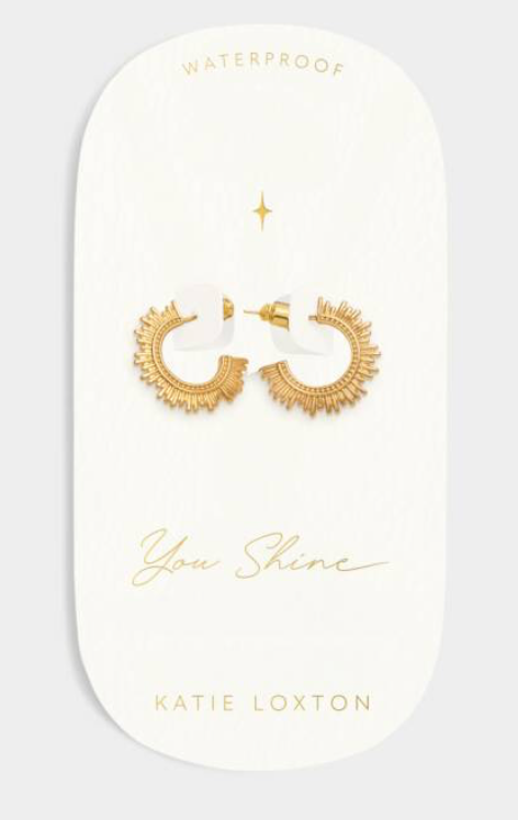Katie Loxton KLJ6373 You Shine Hoop Earrings