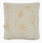 Saro Flowers Applique Pillow